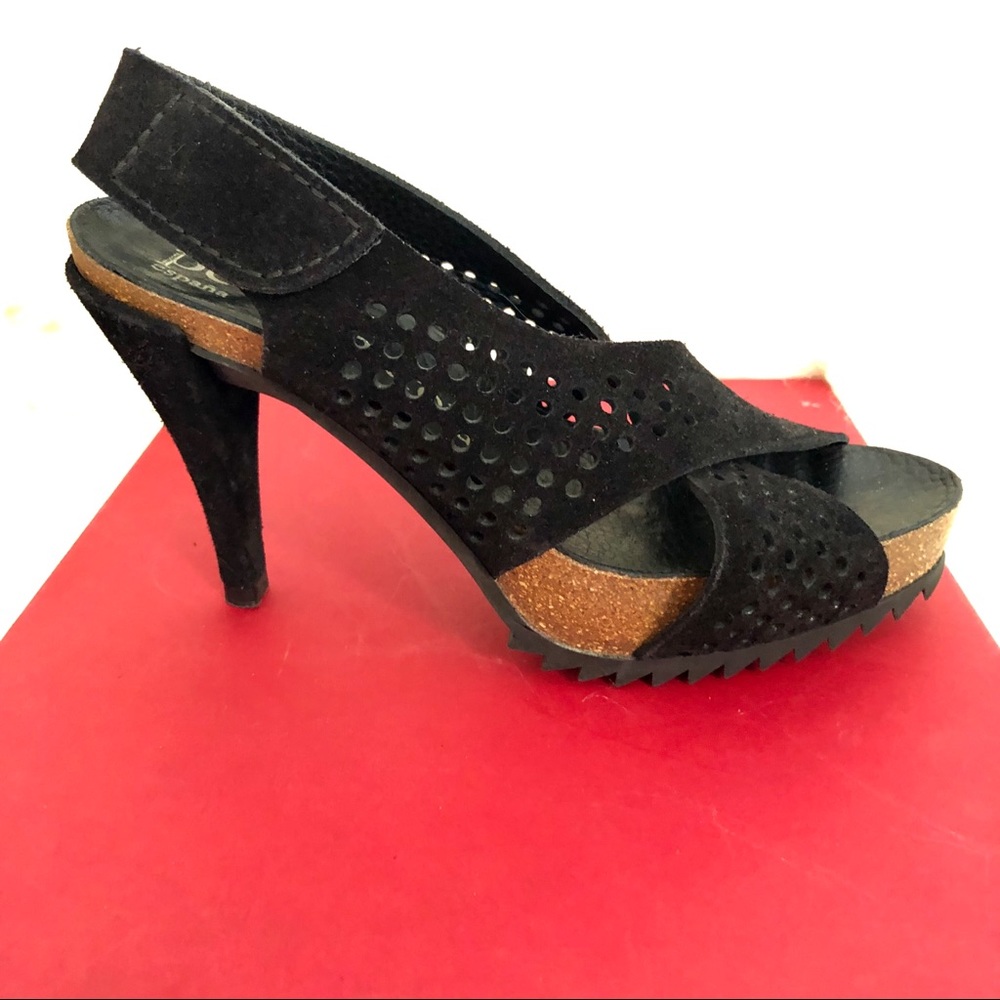 Pedro Garcia Black Suede heels